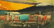 Tivadar Kosztka Csontvary Ruins of the Ancient theatre of Taormina Spain oil painting artist